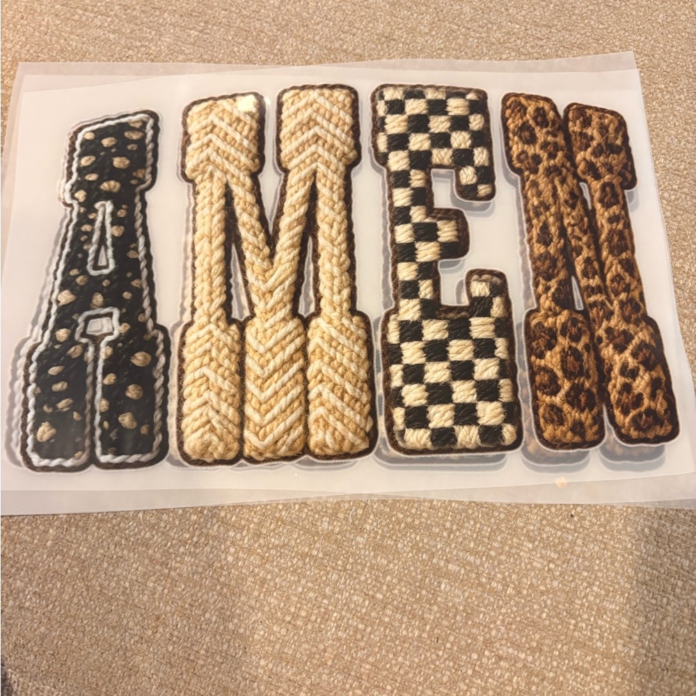 Colorful Amen and Pray Letter DTF bundle set of 9 - Picture 3 of 16
